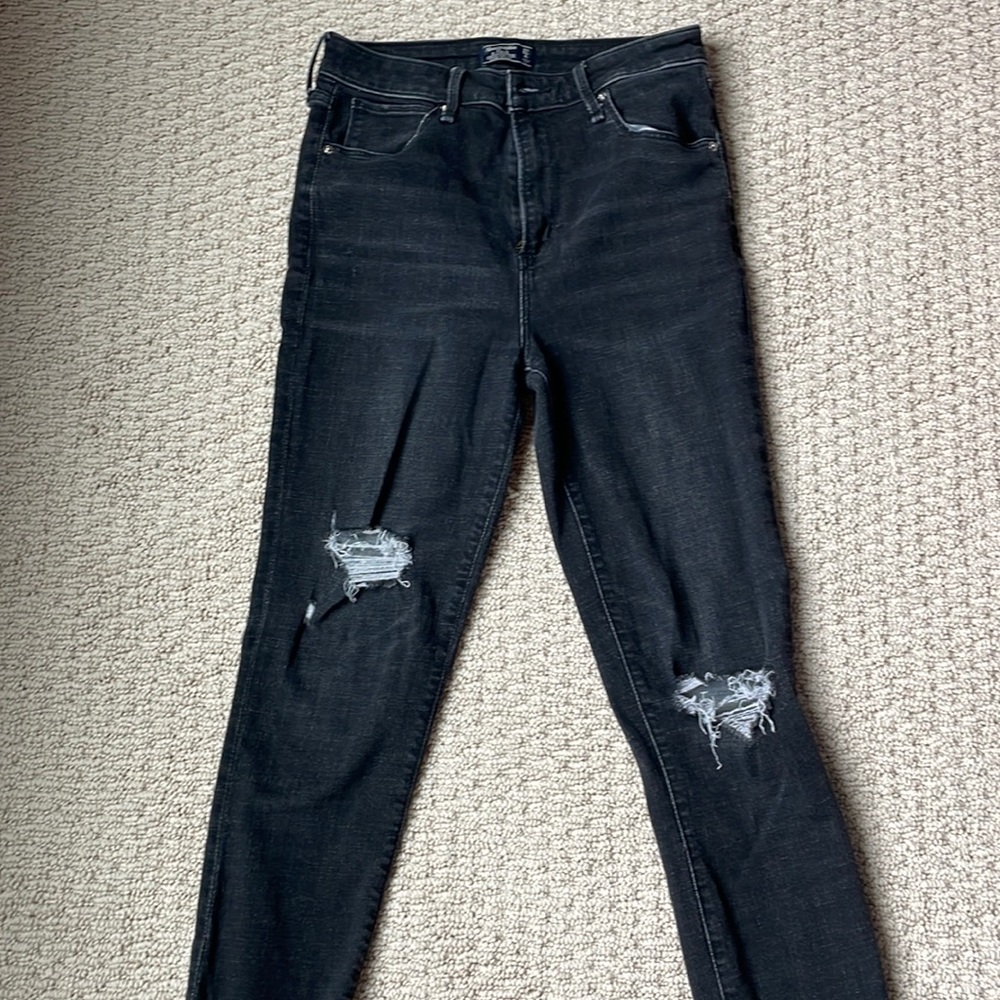 High rise super skinny Abercrombie & Fitch black jeans